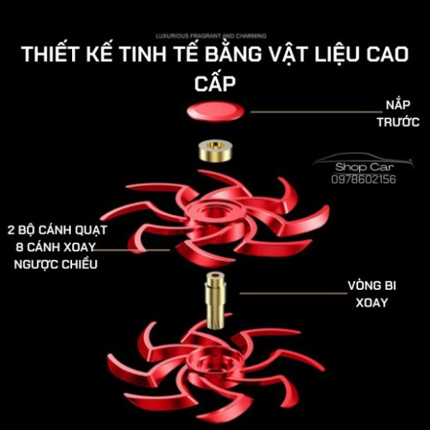 Nước Hoa Ô Tô Cao Cấp Hình Bông Tuyết Cài Cửa Gió Điều Hòa