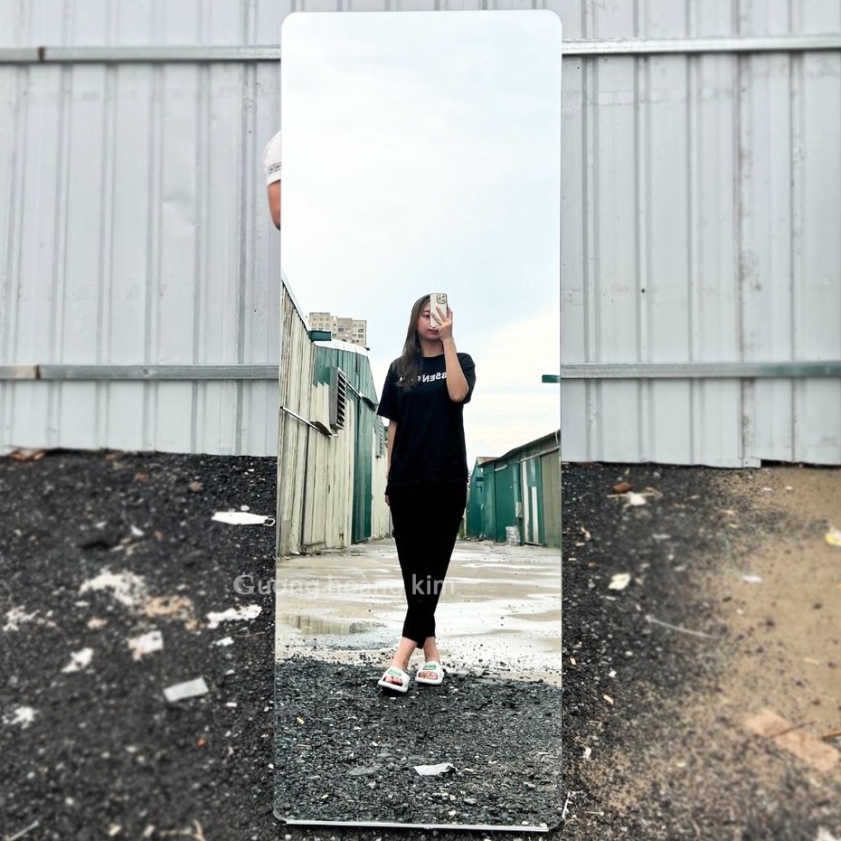 Gương soi toàn thân treo tường, gương đứng có chân dựa, size 50x160cm và 60x170cm guonghoangkim HK5004