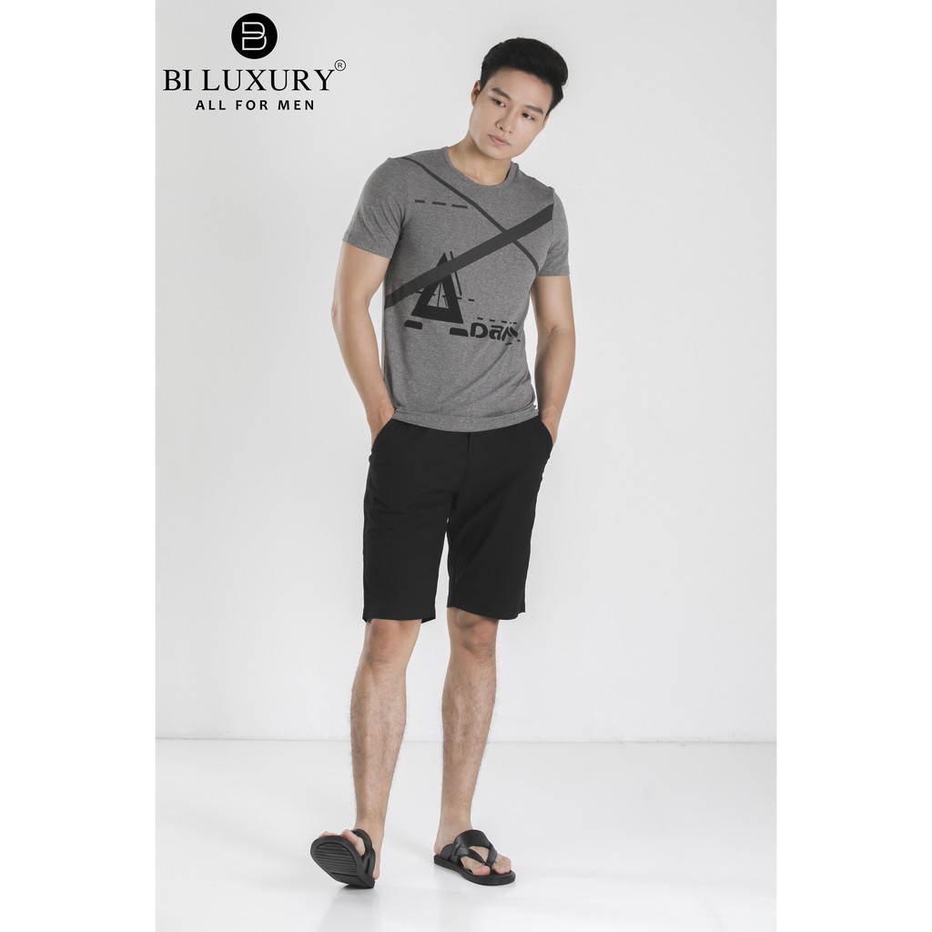 Áo phông họa tiết nam BILUXURY màu ghi sáng - APKH063GHS | BigBuy360 - bigbuy360.vn