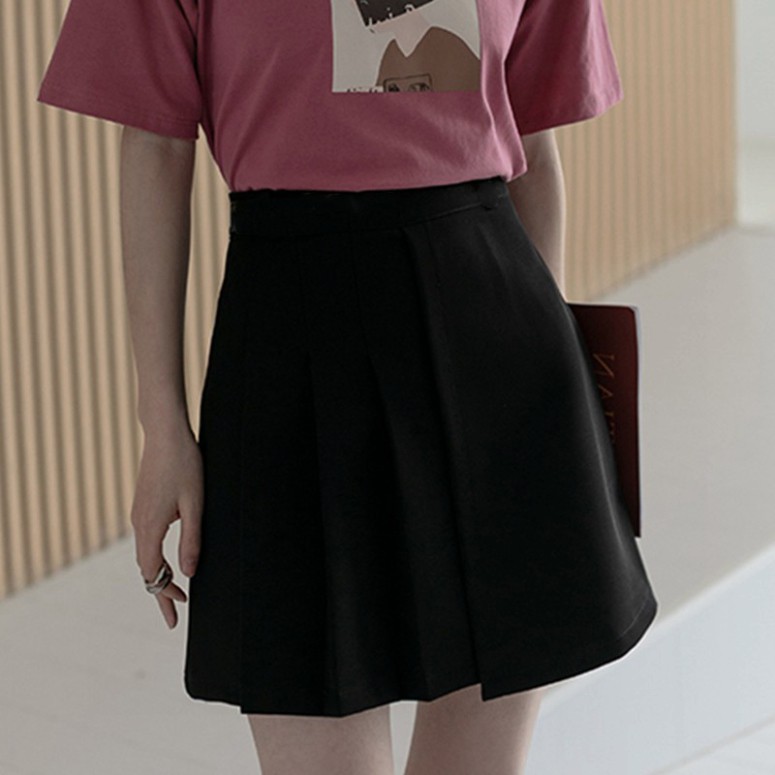 Chân váy xếp ly ngắn Chữ A phong cách công sở lưng cao, Váy Xếp li chữ A ngắn kiểu dáng công sở Alvin Store 13005 | BigBuy360 - bigbuy360.vn