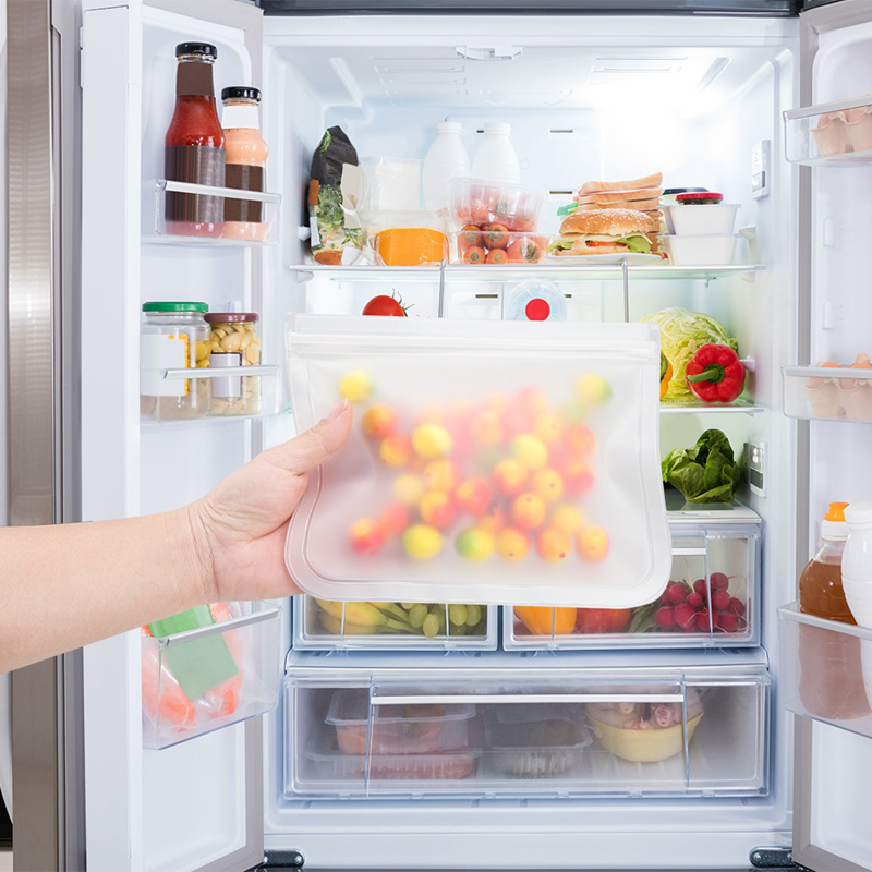 Túi nhựa nhám mờ trong suốt bảo quản thực phẩm trong tủ lạnh tiện lợi