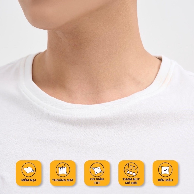 Áo Thun Trơn Nam Nữ Cổ Tròn Tay Ngắn 100% Cotton Cao Cấp