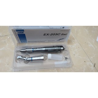 BỘ TAY KHOAN CHẬM 3 CHI TIẾT CỦA NSK - NHA KHOA. GỒM 3 CHI TIẾT: CỦ, ĐẦU THẲNG, ĐẦU CONG