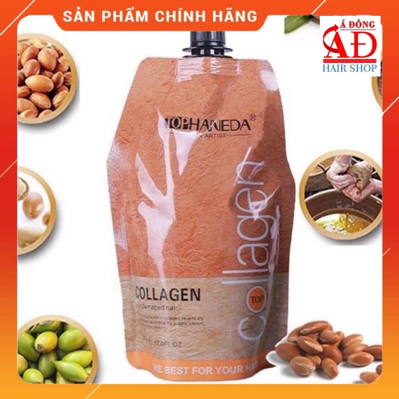 [+Tặng mũ trùm][TÚI] DẦU Ủ TÓC COLLAGEN TOP HANEDA SIÊU MƯỢT DẠNG TÚI CHÍNH HÃNG 500ML NEW
