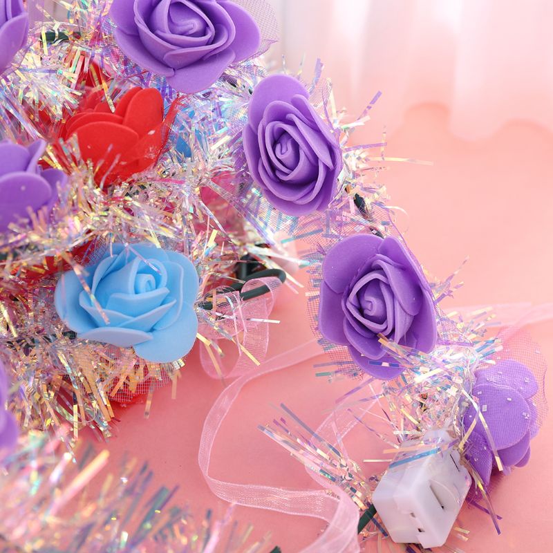 Vòng Hoa Đội Đầu Có Đèn LED Lấp Lánh Cho Nữ