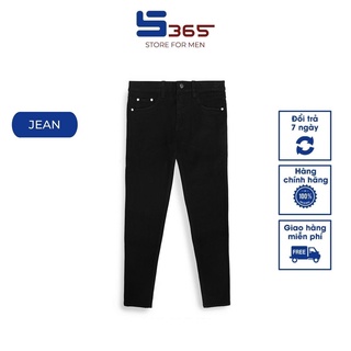 Quần jean rách gối đen dáng Skinny, quần jean đen trơn Classic thời trang S365 - QJR