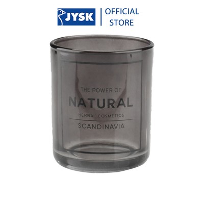 Cốc đựng bàn chải | JYSK Boda | thủy tinh | xám khói | DK7xC9cm
