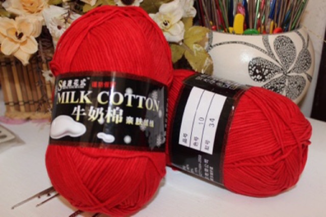 Combo 8 cuộn len milk cotton loại 1