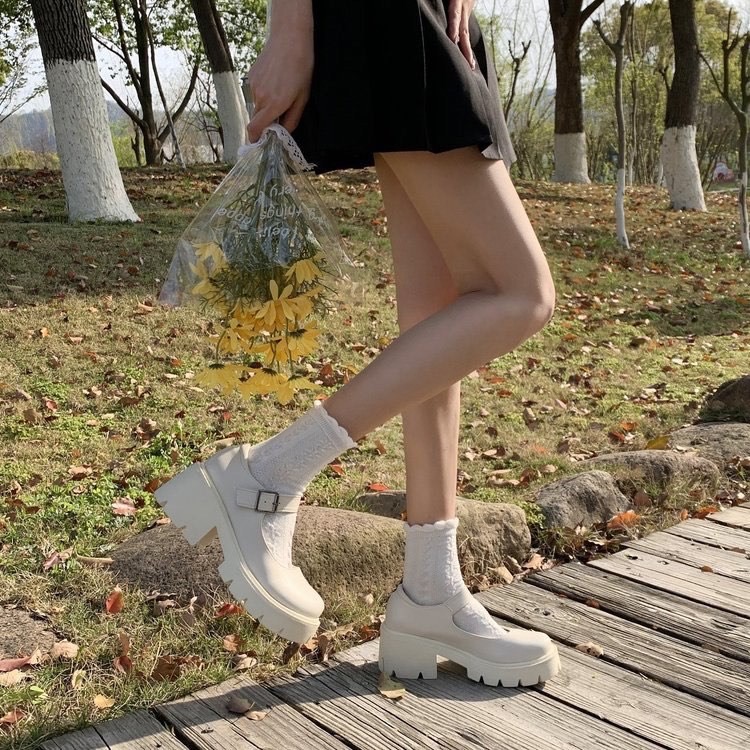 giày Oxford cao gót mũi vuông thời trang hàn quốc 5692 | BigBuy360 - bigbuy360.vn