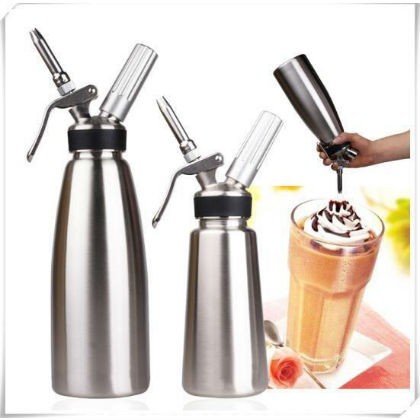 Bình xịt kem tươi Mosa Inox (0.5L/1L) - Bình làm kem Whipping Inox cao cấp