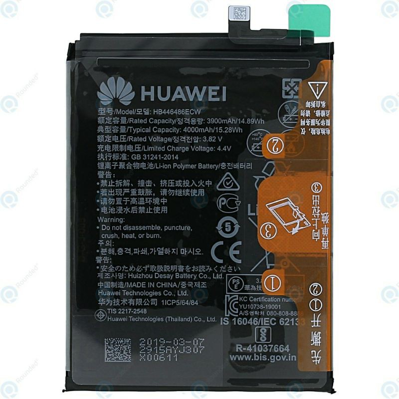 Pin thay xịn Huawei Y9 Prime 2019 dung lượng 3900mAh mã HB446486ECW bảo hành 6 tháng