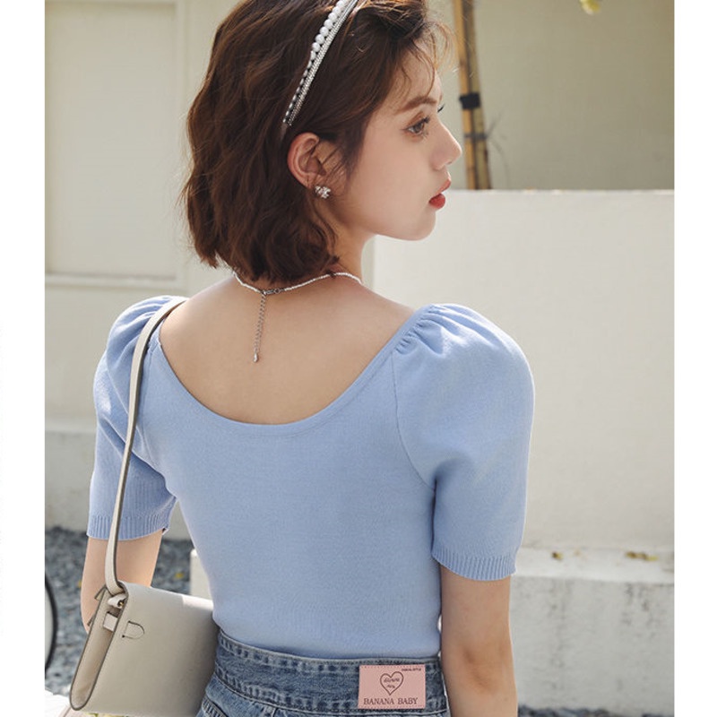 Áo Thun Dệt Kim Tay Ngắn Thời Trang Mùa Hè Thiết Kế Mới