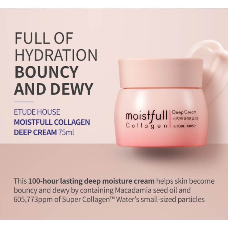 ETUDE HOUSE Moistfull Collagen Deep Cream 75ml [sunflower1968] // Sản xuất tại Hàn Quốc, Kem dưỡng ẩm sâu Collagen