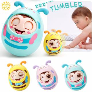 Baby Rattles Newborn Rattles Infant Rattles Funny Educational Cute Tumbler Gifts Toy 3 Colors Learning Teether Doll