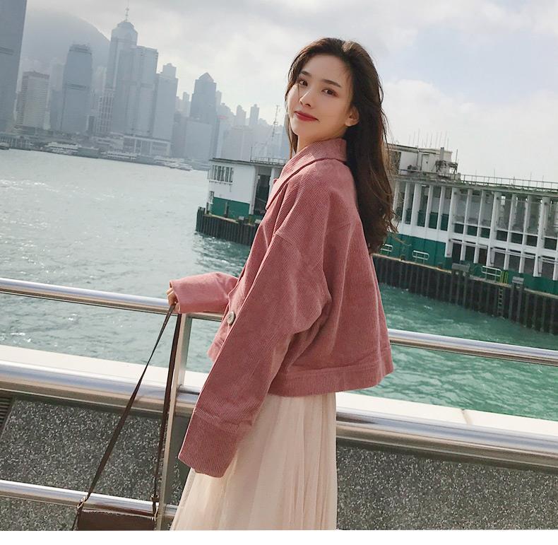 Áo Khoác Lửng Tay Dài Thời Trang Hàn Quốc 2020 Cho Nữ