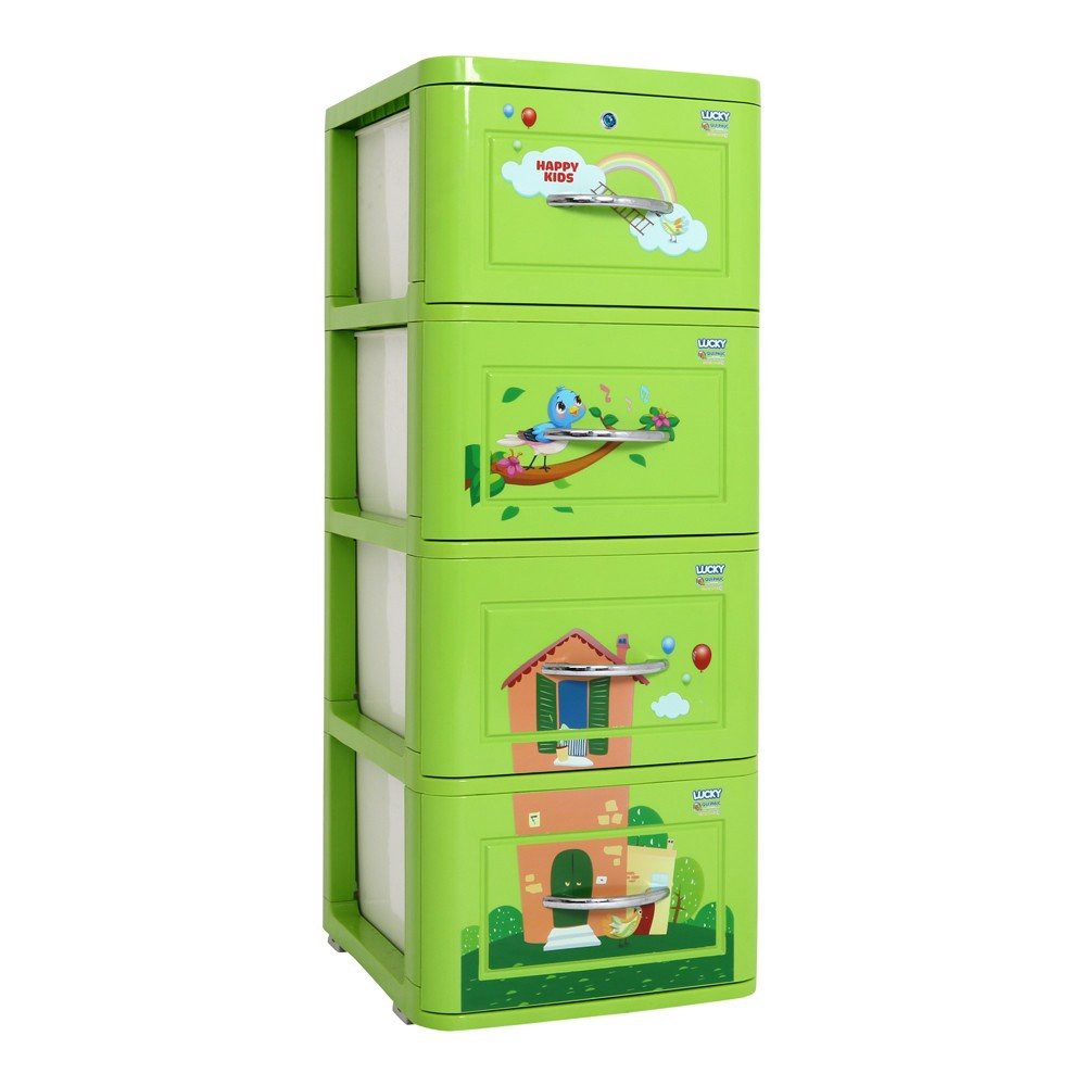 Tủ nhựa LucKy Quy Phúc + 4 tầng: 38 x 41 x 100 cm Cm- BẢO HÀNH 10 NĂM