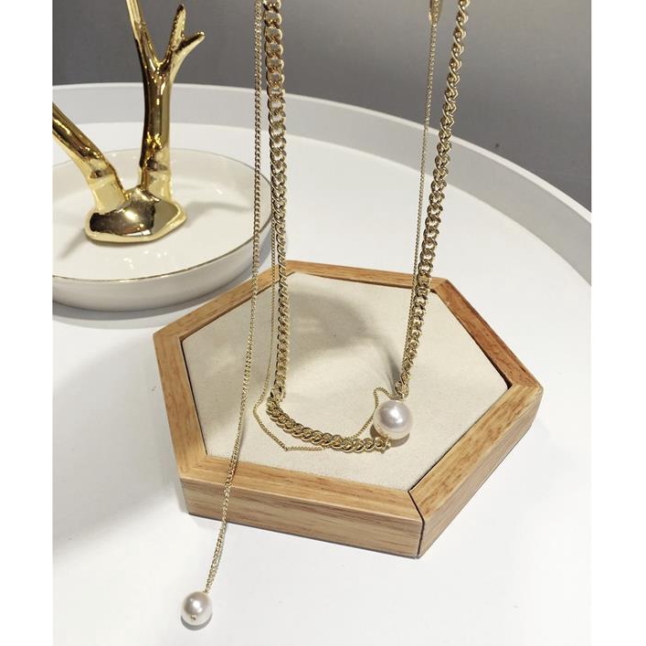 Vòng cổ kim loại kép đơn giản cho nữ G1B09 | BigBuy360 - bigbuy360.vn