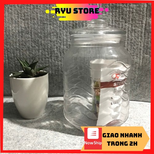 Hủ Thủy Tinh 2 lit ❤️𝑭𝑹𝑬𝑬𝑺𝑯𝑰𝑷❤️ Hủ Thủy Tinh Đựng Thực Phẩm - Ngâm Rượu