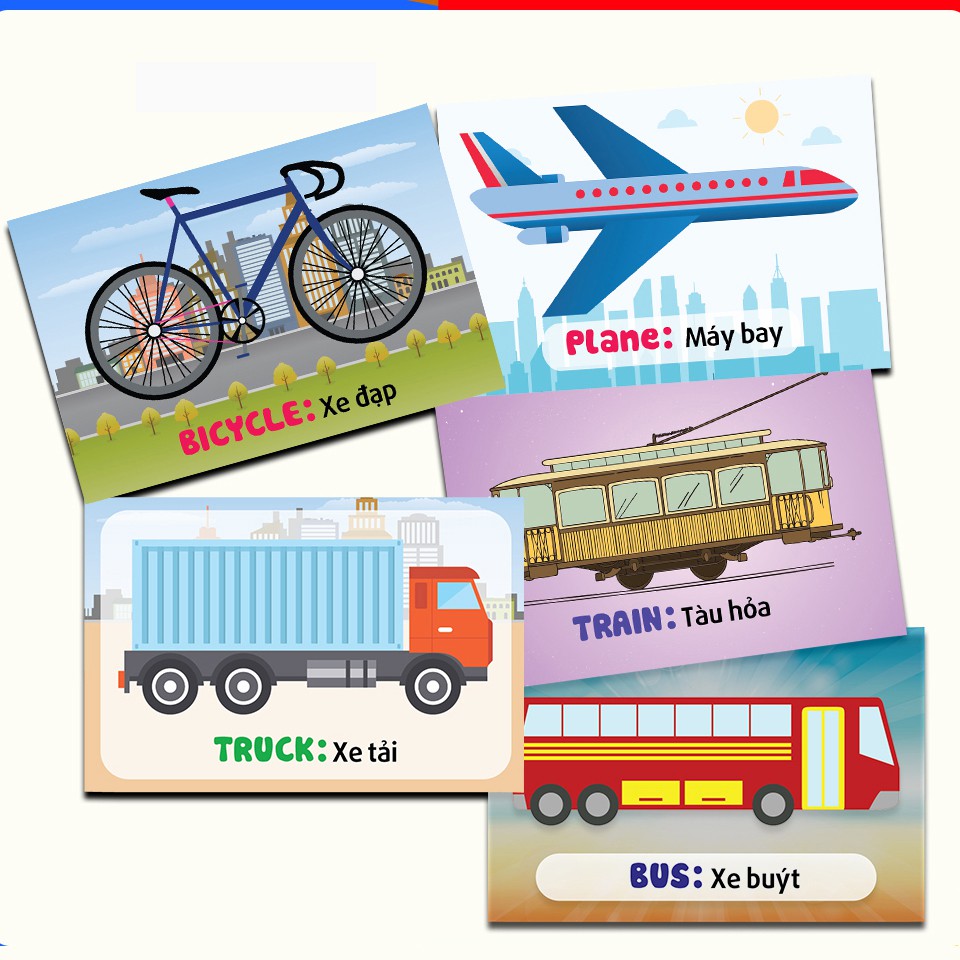Sách - Thẻ Bé Nhận Biết Phương Tiện Giao Thông