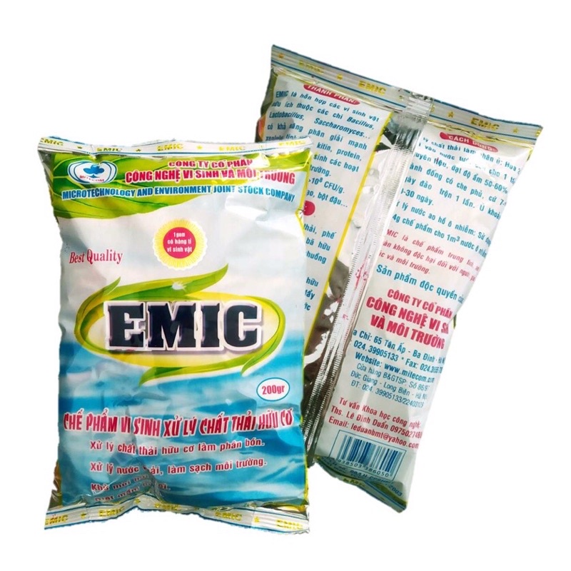 Chế phẩm vi sinh EMIC, xử lý rác và chất thải hữu cơ làm phân bón, khử mùi hôi hiệu quả