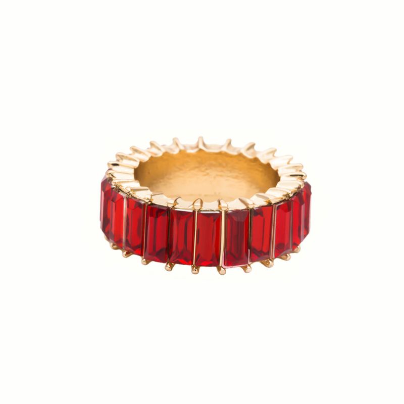 Nhẫn đính đá zircon 8 màu cầu vồng thời trang cho nữ