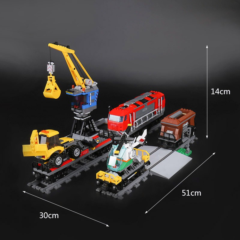 Đồ chơi Lắp ghép Mô hình HEAVY-HAUL TRAIN LION KING 180028 QUEEN 82009 XẾP HÌNH TÀU CHỞ HÀNG NẶNG CÓ ĐIỀU KHIỂN TỪ XA