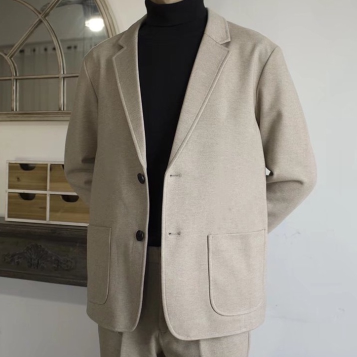 Áo khoác vest len phong cách công sở thời trang cho nam Simple Fashion áo khoác jacket nam Hàn Quốc khoác nam áo dài tay áo khoác nam big size cotton