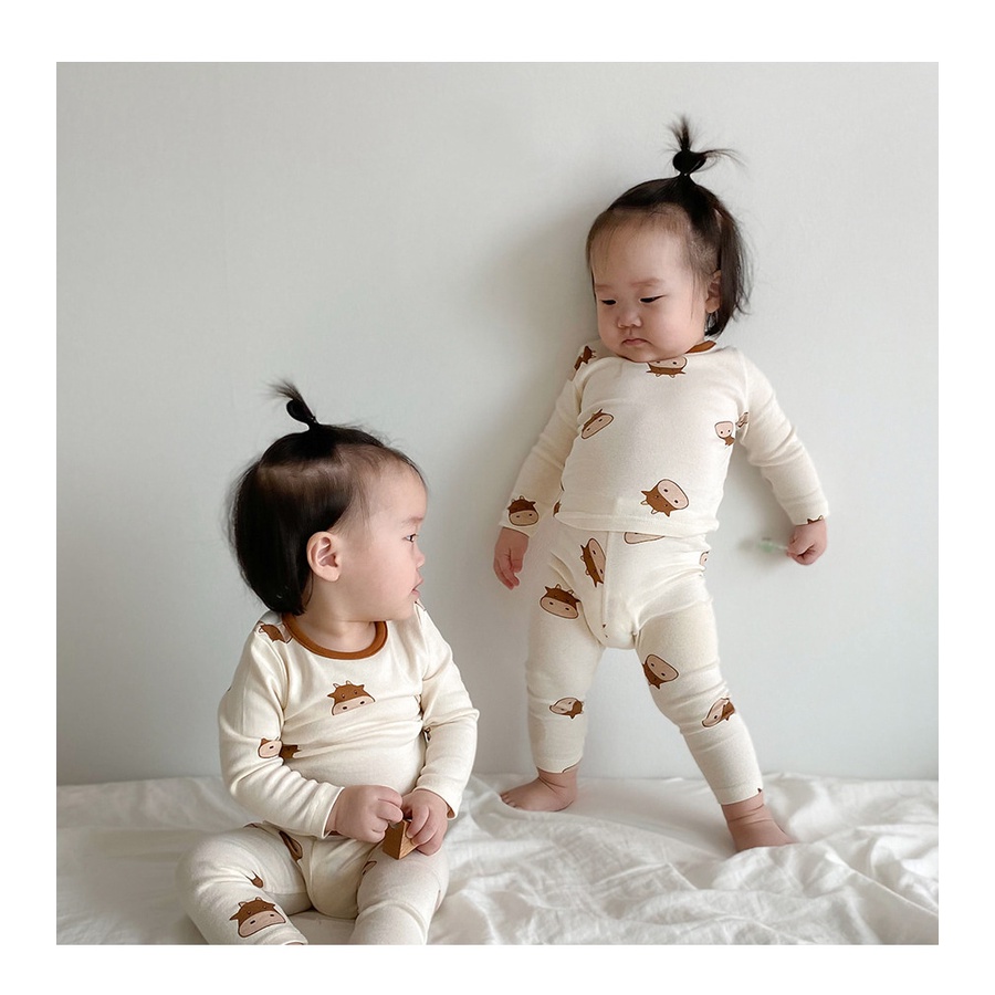 Bộ quần áo ngủ tay dài cho trẻ sơ sinh