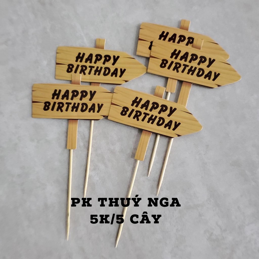 SET 5 BẢNG GỖ HPBD TRANG TRÍ BÁNH KEM