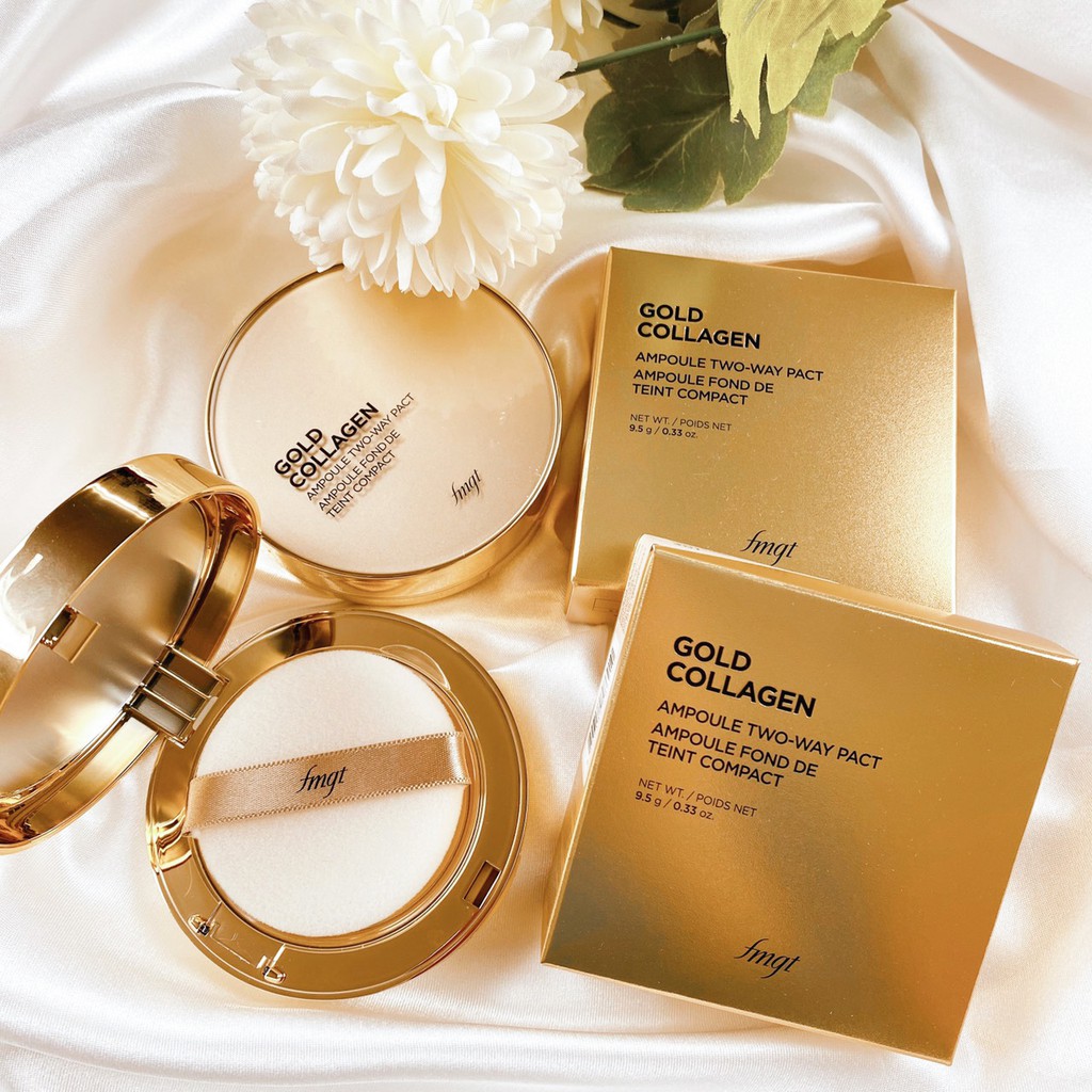 Phấn phủ TheFaceShops Gold Collagen Ampoule TwoWay Pact - CSTOREVN