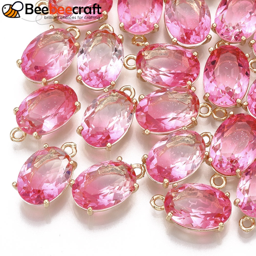 Set 1/5 Mặt Dây Chuyền Đồng Thau Mạ Vàng/Bạc Mặt Tròn Đa Dạng 20x16x5.5mm 1.5mm