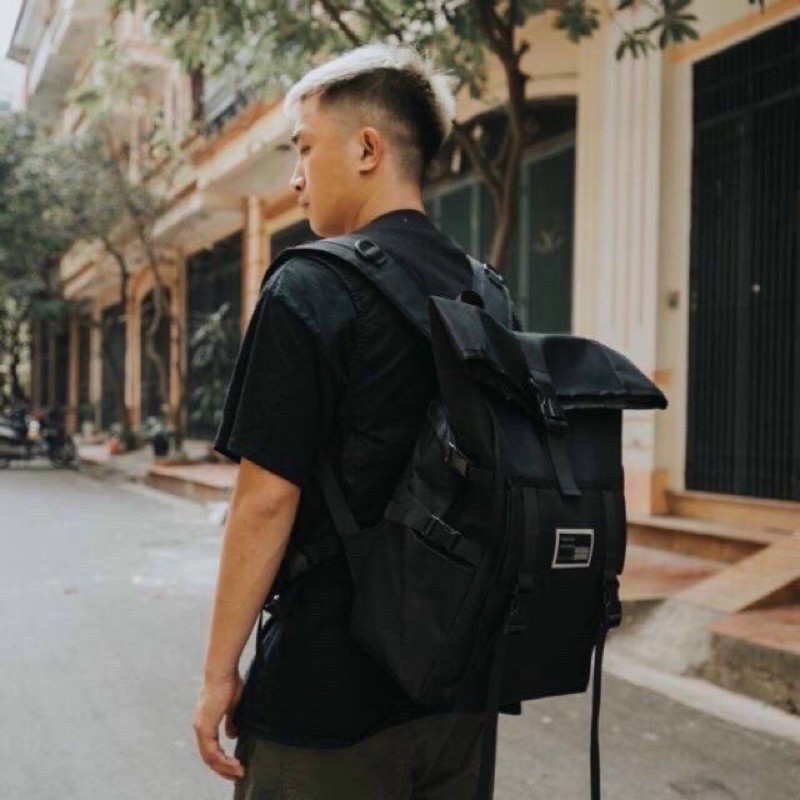 Balo thời trang nam nữ Back pack chất vải Canvas chống thấm nước kích cỡ lớn thoải mái đựng laptop đựng đồ sêu bền AT001