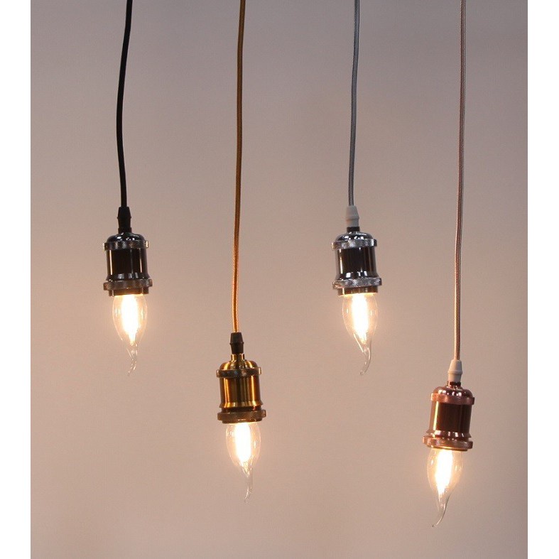 Bộ 3 dây đèn thả cổ điển bóng Led Edison hình nến C35 4W