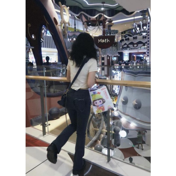 ™☎♧Quần Denim Màu Đen Dáng Ôm Phong Cách Mỹ Cá Tính Cho Nữ