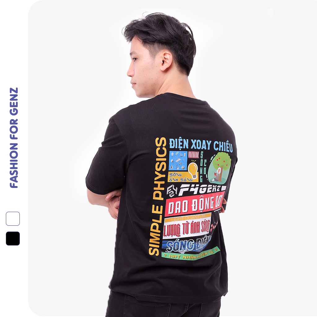Áo thun tay lỡ nam nữ Simple Physics F4GENZ Local Brand - Áo phông unisex form rộng cotton Cao cấp phong cách Streetwear | BigBuy360 - bigbuy360.vn