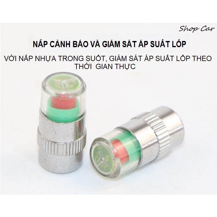 BỘ 4 NẮP VAN Ô TÔ CẢNH BÁO ÁP SUẤT LỐP