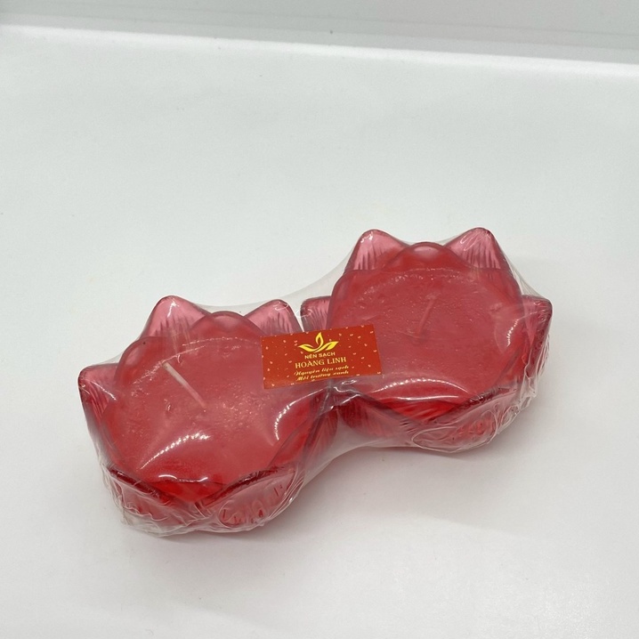 Nến bơ hoa sen sạch thực vật thắp hương bàn thờ cúng lễ linh thiêng không mùi không khói an toàn