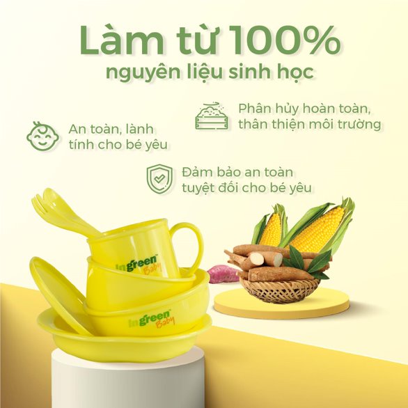 Bộ bát nhựa ANECO làm từ nhựa sinh học PLA