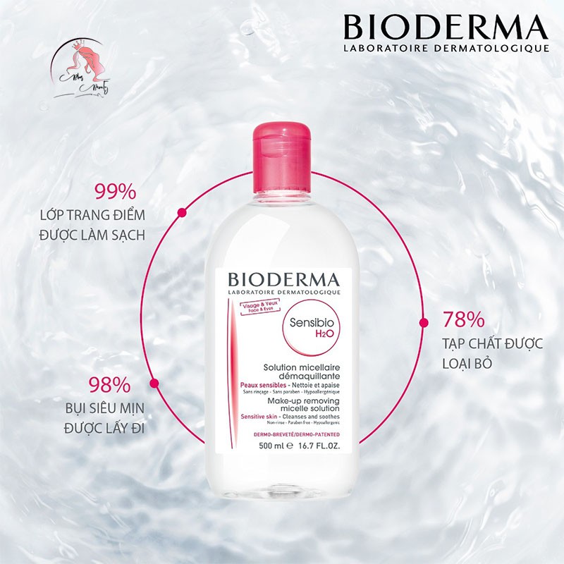 Nước tẩy trang Bioderma của pháp - 500ml màu hồng