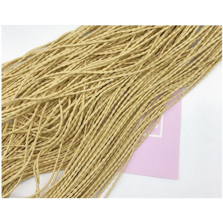 (p140-2) bó 5-10 met dây thun mềm 2.5mm làm dây cột tóc (kiểu hạt đậu sọc)