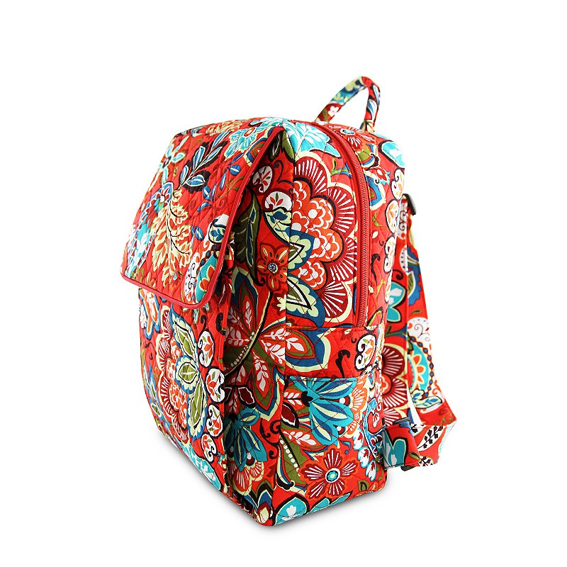 Ba Lô Canvas Siêu Nhẹ In Họa Tiết Thổ Cẩm Xinh Xắn