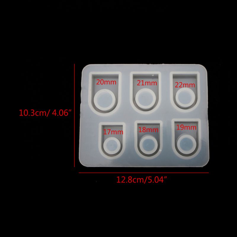 Khuôn làm trang sức nhẫn hình chữ nhật kích thước US 7-12 DIY