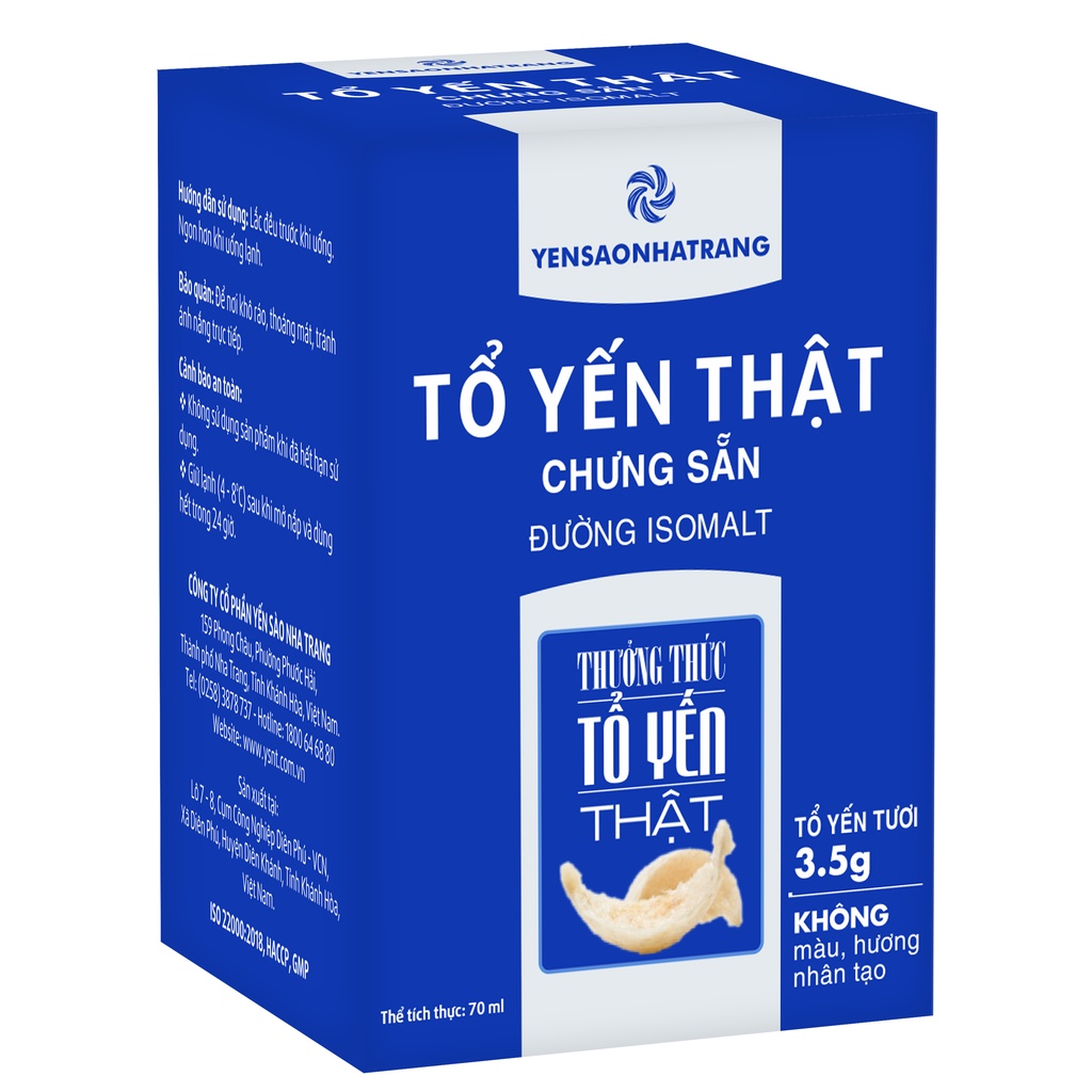 Tổ Yến Thật Chưng Sẵn Đường Isomalt Dành Cho Người Ăn Kiêng Lọ 70ml Yến Sào Nha Trang