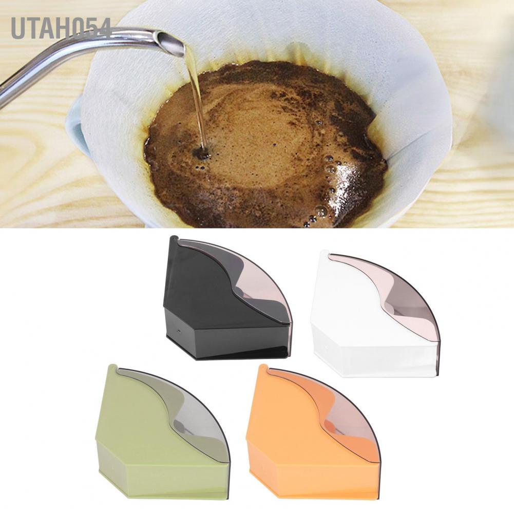 Utah054 Utah054 Coffee Filter Holder Paper Storage Rack with Dustproof Cover Container for Shop Home