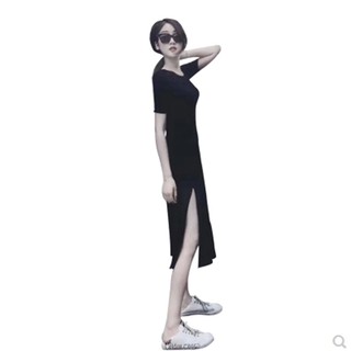 Đầm Nữ Ngắn Tay Màu Đen