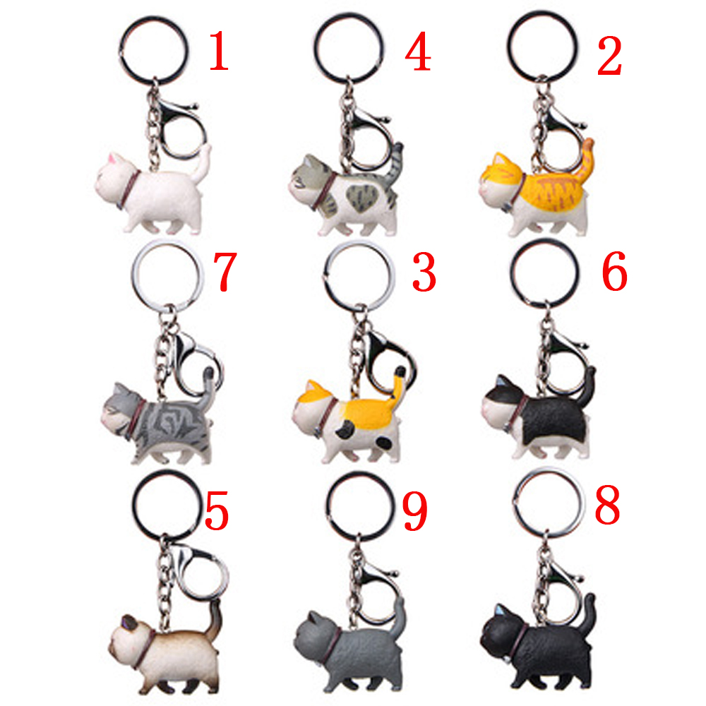 Móc Khóa Kim Loại Hình Mèo Xinh Xắn