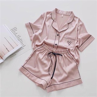Bộ ngủ cộc tay lụa siêu đẹp