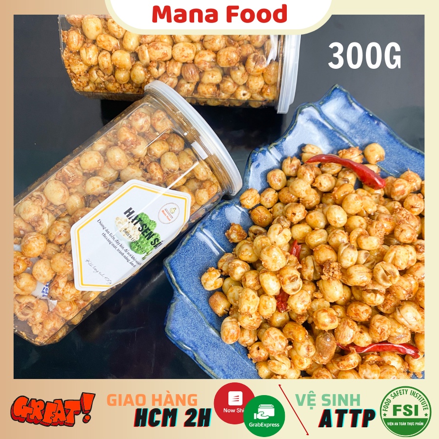 300G Hạt Sen Tỏi Ớt Mana Food | VSATTP - Hạt bùi thơm - Chất lượng