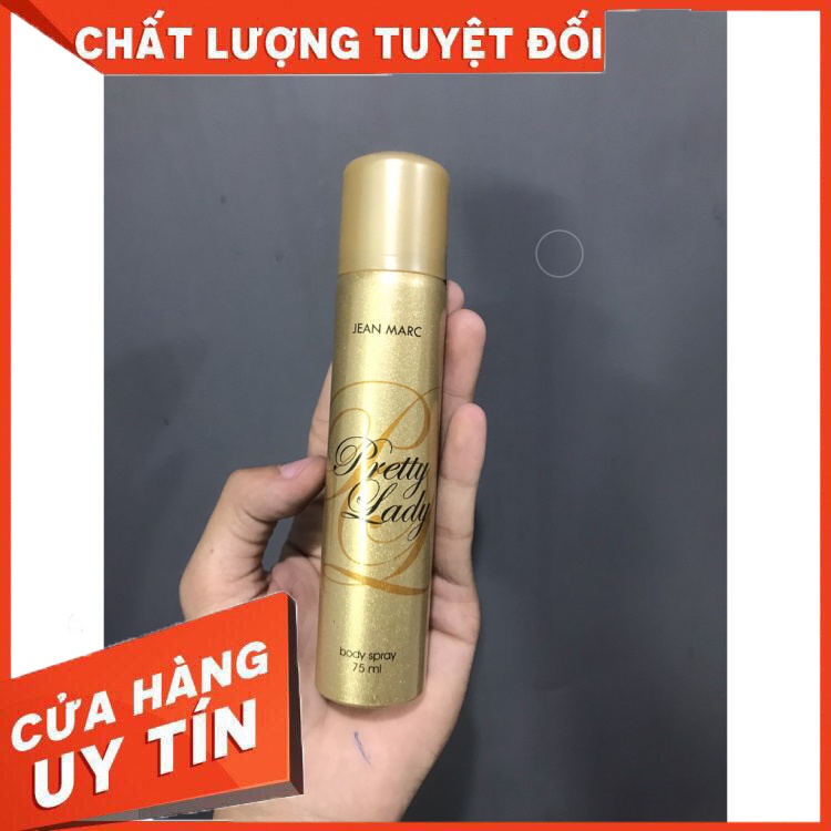 Xịt khử mùi toàn thân nữ Jean Marc Pretty Lady Black 75ml