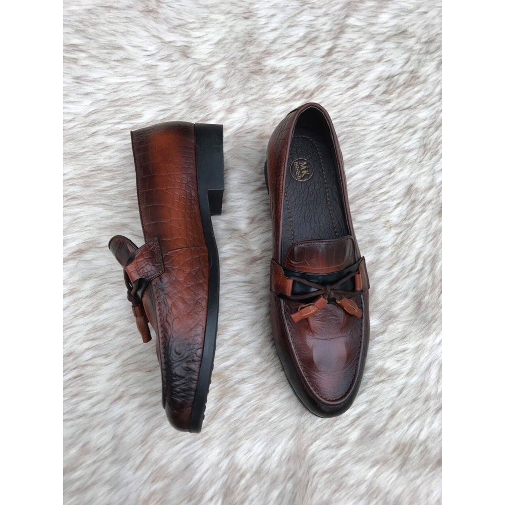 Giày Da Nam Đẹp - Giày Lười Da Nam Công Sở 2020